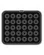 PIASTRA ROUND PER COOKMATIC - MOD. 2 - IN ALLUMINIO - RIVESTIMENTO ANTIADERENTE - DIMENSIONI cm L 38 x P 33 - ADATTABILE PER COOKMATIC SPECIAL - DIM. SUP. cm Ø 4 - DIM. INF. cm ø 2,6 - H cm 1,8 - PROFILO LISCIO - N. 30 IMPRONTE TONDE PICCOLE - SPESSORE PA