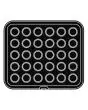 PIASTRA ROUND PER COOKMATIC - MOD. 46 - IN ALLUMINIO - RIVESTIMENTO ANTIADERENTE - DIMENSIONI cm L 38 x P 33 - ADATTABILE PER COOKMATIC SPECIAL - DIM. SUP. cm ø 4,2 - DIM. INF. cm ø 3,5 - H cm 1,8 - PROFILO LISCIO - N. 30 IMPRONTE TONDE PICCOLE - SPESSORE