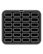 PIASTRA RECTANGLE PER COOKMATIC - MOD. 4 - IN ALLUMINIO - RIVESTIMENTO ANTIADERENTE - DIMENSIONI cm L 38 x P 33 - ADATTABILE PER COOKMATIC SPECIAL - DIM. SUP. cm 7 x 3,3 - DIM. INF. cm 6,7 x 3,1 - H cm 0,8 - PROFILO LISCIO - N. 24 IMPRONTE OVALI - SPESSOR