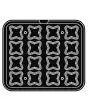 PIASTRA OTHER FORMS PER COOKMATIC - MOD. H - IN ALLUMINIO - RIVESTIMENTO ANTIADERENTE - DIMENSIONI cm L 38 x P 33 - ADATTABILE PER COOKMATIC SPECIAL - DIM. SUP. cm 6,2 x 6,2 - DIM. INF. cm 4,7 x 4,7 - H cm 1,8 - PROFILO FESTONATO - N. 16 IMPRONTE STELLA -