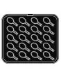 PIASTRA OTHER FORMS PER COOKMATIC - MOD. K - IN ALLUMINIO - RIVESTIMENTO ANTIADERENTE - DIMENSIONI cm L 38 x P 33 - ADATTABILE PER COOKMATIC SPECIAL - DIM. SUP. cm 5 x 3,8 - DIM. TOT. cm 7,8 - H cm 1,1 - PROFILO LISCIO - N. 20 IMPRONTE CUCCHIAINO - SPESSO