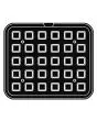 PIASTRA SQUARE PER COOKMATIC - MOD. P - IN ALLUMINIO - RIVESTIMENTO ANTIADERENTE - DIMENSIONI cm L 38 x P 33 - ADATTABILE PER COOKMATIC SPECIAL - DIM. SUP. cm 3,4 x 3,4 - DIM. INF. cm 2,6 x 2,6 - H cm 1,9 - PROFILO LISCIO -N. 30 IMPRONTE QUADRATE - SPESSO