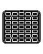 PIASTRA RECTANGLE PER COOKMATIC - MOD. Q - IN ALLUMINIO - RIVESTIMENTO ANTIADERENTE - DIMENSIONI cm L 38 x P 33 - ADATTABILE PER COOKMATIC SPECIAL - DIM. SUP. cm 5,2 x 2,9 - DIM. INF. cm 4,4 x 2,1 - H cm 1,6 - PROFILO LISCIO - N. 35 IMPRONTE RETTANGOLARI 