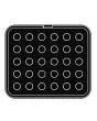 PIASTRA PER COOKMATIC SPECIAL - MOD. S03 - IN ALLUMINIO - RIVESTIMENTO ANTIADERENTE - DIMENSIONI PIASTRA cm L 38 x P 35 - DIM. SUP. cm ø 3,1  DIM. INF. cm ø 2,7 - H 3,5 cm - PROFILO LISCIO - N. 30 IMPRONTE TONDE - SPESSORE PARETI 3 mm - SPESSORE FONDO 3,5