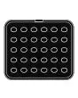 PIASTRA PER COOKMATIC SPECIAL - MOD. S04 - IN ALLUMINIO - RIVESTIMENTO ANTIADERENTE - DIMENSIONI cm L 38 x P 35 - DIM. SUP. cm 3,3 x 2,5 - DIM. INF. cm 2,9 x 2,1 mm - H cm 3,5 - PROFILO LISCIO - N. 30 IMPRONTE OVALI - SPESSORE PARETI 3,5 mm - SPESSORE FON