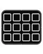 PIASTRA SQUARE PER COOKMATIC - MOD. U - IN ALLUMINIO - RIVESTIMENTO ANTIADERENTE - DIMENSIONI cm L 38 x P 33 - ADATTABILE PER COOKMATIC SPECIAL - DIM. SUP. cm 6,9 x 6,9 - DIM. INF. cm 6,2 x 6,2 -H cm 1,5 - PROFILO LISCIO - N. 12 IMPRONTE QUADRATE PICCOLE 