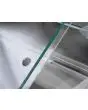 Scorrevoli posteriori in plexiglass per angolo 90° chiuso con vetri dritti