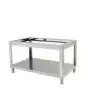 SUPPORTO IN ACCIAIO INOX PER FORNO MOD. HN 6 - Dimensioni con piedini cm L 112 x P 124 x 101/108 H - Peso Kg 40