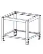 SUPPORTO PER MOD.FPG 6 - DIM. cm L 101,6 x P 124,1 x H 96 - Portateglie e teglie non incluse