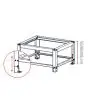 SUPPORTO PER SOVRAPPORRE 2 FORNI FPG 4 - DIM. cm L 101 x P 91 x H 55