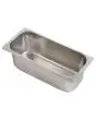 Bacinelle gelateria in acciaio inox - Capacità Lt. 5,0 - Dimensioni mm. L 360 x P 165 x 120 h