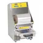 TERMOSIGILLATRICI per VASCHETTE DA BANCO - Mod. TESISSF213 - ELETTRICA - SEMIAUTOMATICA - DIGITALE - STAMPO FUSTELLATO NON INCLUSO - DIMENSIONE MASSIMA CONTENITORE mm 235x180 - NORMA CE