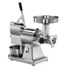 Abbinato Tritacarne e Grattugia 12/T - Gruppo macinazione alluminio - Monofase - Produzione oraria Tritacarne Kg/h 100-160 - Produzione oraria Grattugia Kg/h 40 - Norma CE