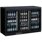 ESPOSITORE REFRIGERATO IN LAMIERA VERNICIATA E ALLUMINIO - PER BIBITE - Mod. G-BC3PS - VENTILATO - CAPACITA' Lt 335 - N. 3 PORTE VETRO SCORREVOLI - TEMPERATURA +2°/+8°C - Dim. cm L 135 x P 53,5 x h 92 - Norma CE