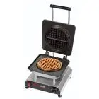 PIASTRA SINGOLA - MOD. 2351832EU - IN ALLUMINIO TEFLONATO - FORMA: N. 1 WAFFEL A CERCHIO Ø cm 18 DIVISIBILE IN 4 - Alimentazione V 230/50hz monofase - POTENZA W 2800 - DIM. Cm L 32 x P 34 x h 27,5 - NORMA CE