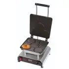 PIASTRA SINGOLA - MOD. 2351836EU - IN ALLUMINIO ANTIADERENTE FISSA - FORMA: N. 1 WAFFEL ø cm 9,5x1,1 TRADIZIONALE RUSSO - Alimentazione V 230/50hz monofase - POTENZA W 2800 - DIM. Cm L 32 x P 34 x h 27,5 - NORMA CE