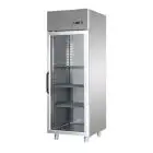 ARMADIO FRIGORIFERO IN ACCIAIO INOX AISI 304 - Mod. BG07ETNPV - VENTILATO - GASTRONORM 2/1 - CAPACITA' LT 700 - N. 1 PORTA VETRO - TEMPERATURA 0°/+10°C - Dim. cm L 71 x P 80 x h 203/210 - Norma CE