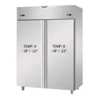 Armadio frigo in acciaio inox combinato negativo e negativo (congelatore) gastronorm Tecnodom AFI4MIDNN