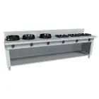 CUCINA EURASIA A GAS 6 FUOCHI  - MOD. PAP06 - Costruita esclusivamente su misura - Vano a giorno - Piano liscio - Potenza a gas a scelta tra kW 3,0/4,5/7,5/9,5/14/21 - Dimensioni: cm L 150 x P 100 x H 85 - Norma CE
