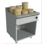VAPORIERA DIM SUM ELETTRICA - MOD. N9WUZ800DC - Struttura in acciaio inox - Vano a giorno - Piano di lavoro arrotondato in acciaio inox - Vasche GN 2/1 +  2 x 1/3 cm 20h - Teglia forata in acciaio inox per appoggio cestini in bambù - Potenza elettrica kW 