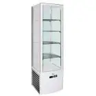 ESPOSITORE REFRIGERATO VERTICALE - VETRO SU 4 LATI - Mod. G-LSC280 - VENTILATO - CAPACITA' Lt 280 - TEMPERATURA +2°/+8°C - Dim. cm L 51,5 x P 48,5 x h 203,5 - Norma CE