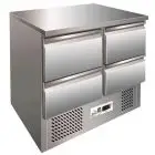 Saladette e tavolo refrigerato in acciaio inox Forcar G-S901-4D