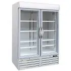 ARMADIO FRIGORIFERO IN LAMIERA VERNICIATA - PER SNACK - VENTILATO - Mod. G-SNACK930BTG - CAPACITA' Lt 1078 - N. 2 PORTE VETRO - TEMPERATURA -18º/-22ºC - Dim. cm L 137 x P 63 x h 213 - Norma CE