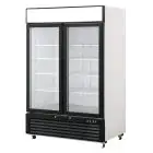 ARMADIO FRIGORIFERO IN ACCIAIO - Mod. MCF8716GR - VENTILATO - CAPACITA' LT 1300 - N. 2 PORTE VETRO - TEMPERATURA 0°/+8°C - Dim. cm L 138,2 x P 80,5 x h 206,5 - Norma CE