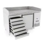 Banco pizza refrigerato in acciaio inox Allforfood FQG4511