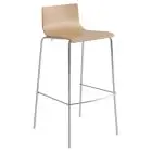 SGABELLO LILA' - MOD. LILA' - SCOCCA IN LEGNO CURVATO, VERNICIATA - TELAIO IMPILABILE IN METALLO CROMATO - PER USO INTERNO - DIM. cm L 47 x P 50 x H 99 - NORMA CE