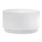 SGABELLO BASSO LUMINOSO - MOD. WOW 475 - STRUTTURA IN POLIETILENE BIANCO TRASPARENTE ALLA LUCE - BASE VERNICIATA BIANCO BUCCIATO - PER USO INTERNO - DIM. cm Ø 66 x H 37 - NORMA CE