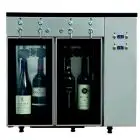 EROGATORE DI VINO AL CALICE E AZOTATRICE - Mod. VINO 4 - Plug & Play - Struttura in acciaio inox Aisi 304 - Capacità: N. 4 bottiglie disposte in linea, due vani da N. 2 bottiglie ciascuno - Alimentazione 220/240V/1/50 Hz - Dimensioni cm L 65 x P 32,5 x 61