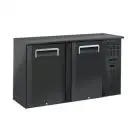 FRIGORIFERO RETRO BAR PER BIBITE - Mod. QB 200 - Temperatura +2°/+8°C - Capacità lt. 315 - Alimentazione MONOFASE V230/1 - Potenza W 224 - Dimensioni cm. L 146 x P 51,5 x h 86 - Peso Kg. 91
