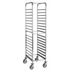 Carrello portateglie per pasticceria - Mod 2077 - Struttura in acciaio inox - Guide in acciaio inox - Portata n 18 teglie cm 60x40 - Dimensioni cm L 52 x P 72 x h 176