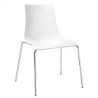 SEDIA ZEBRA ANTISHOCK - MOD. 2273 - STRUTTURA A 4 GAMBE IN ACCIAIO TUBOLARE CROMATO - SCOCCA IN POLICARBONATO - PER USO INTERNO - IMPILABILE -  - DIM. cm L 54 x P 52 x H 81 - NORMA CE
