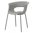 POLTRONA MISS B POP - MOD. 2686 - SCOCCA IMBOTTITA CON ANIMA IN POLICARBONATO ANTISHOCK - TELAIO VERNICIATO ANTRACITE DIAM. ø 16 mm - RIVESTIMENTO NON SFODERABILE - PER USO INTERNO - DIM. cm L 58 x P 58 x H 77 - NORMA CE