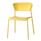 SEDIA LISA TECNOPOLIMERO - MOD. 2865 - TELAIO ø mm. 16 VERNICIATO LINO, VERNICIATO TORTORA, VERNICIATO ANTRACITE, VERNICIATO SENAPE, VERNICIATO AVIO O VERNICIATO NERO - SEDILE E SCHIENALE IN TECNOPOLIMERO - PER USO INTERNO ED ESTERNO - IMPILABILE - DIM. c
