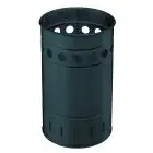 Gettacarte in acciaio zincato grigio manganese, capacità lt 35 Medial Polis Mod 778036