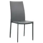 SEDIA - MOD. RF97 - STRUTTURA IN ACCIAIO - RIVESTIMENTO IN ECOPELLE - ALTEZZA SEDUTA cm 46 - IMPILABILE - PER USO INTERNO - DIM. cm L 45 x P 45 x h 96 - NORMA CE