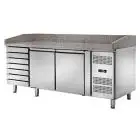 Banco pizza refrigerato in acciaio inox Allforfood CM2612TN