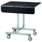 CARRELLO PER LA COLAZIONE - MOD. CB970 - Struttura portante in tubo di acciaio inox - Ripiano con antine ribaltabili in nobilitato - Dim. cm L 80 x P 53 x h 80