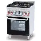 Cucina a gas 4 fuochi con forno elettrico multifunzione Allforfood CFM4/66GEM linea ELLE