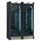 VETRINA REFRIGERATA PER VINO - Mod. ENY 820 N BLACK - STATICO - TEMPERATURA °C +4/+18 - N. 2 PORTE IN VETRO - STRUTTURA IN LEGNO FRASSINO NERO - CAPACITA' LORDA Lt. 764 - CAPACITA' NETTA Lt. 604 - POTENZA W 244 - ALIMENTAZIONE 220/50Hz MONOFASE - DIMENSIO