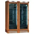 VETRINA REFRIGERATA PER VINO - Mod. ENY 820 N NM - STATICO - TEMPERATURA °C +4/+18 - N. 2 PORTE IN VETRO - STRUTTURA IN LEGNO NOCE MEDIO - CAPACITA' LORDA Lt. 764 - CAPACITA' NETTA Lt. 604 - POTENZA W 244 - ALIMENTAZIONE 220/50Hz MONOFASE - DIMENSIONI cm 