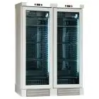 VETRINA REFRIGERATA PER VINO - Mod. ENY 820 N WHITE - STATICO - TEMPERATURA °C +4/+18 - N. 2 PORTE IN VETRO - STRUTTURA IN LEGNO FRASSINO SBIANCATO - CAPACITA' LORDA Lt. 764 - CAPACITA' NETTA Lt. 604 - POTENZA W 244 - ALIMENTAZIONE 220/50Hz MONOFASE - DIM