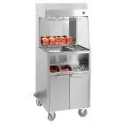 Carrello per salatura patatine con lampade riscaldanti Allforfood ERFUDE600
