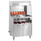 Carrello per salatura patatine con lampade riscaldanti Allforfood ERFUDE800