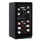 VETRINA REFRIGERATA PER VINO - Mod. EY120I2VD NL - VENTILATA - TEMPERATURA +2°/+12°C / +12°/+20°C - N. 1 PORTA IN VETRO - STRUTTURA IN LAMIERA VERNICIATA NERA - CAPACITA' LORDA Lt. 270 - POTENZA W 115 - ALIMENTAZIONE 220/50Hz MONOFASE - DIMENSIONI cm L 59