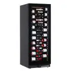 VETRINA REFRIGERATA PER VINO - Mod. EY160I1VD NL - VENTILATO - TEMPERATURA °C +2/+20 - N. 1 PORTA IN VETRO - STRUTTURA IN LAMIERA VERNICIATA NERA - CAPACITA' LORDA Lt. 386 - POTENZA W 130 - ALIMENTAZIONE 220/50Hz MONOFASE - DIMENSIONI cm L 59,5 x P 69 x H