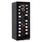 VETRINA REFRIGERATA PER VINO - Mod. EY160I2VD NL - VENTILATA - TEMPERATURA +2°/+12°C / +12°/+20°C - N. 1 PORTA IN VETRO - STRUTTURA IN LAMIERA VERNICIATA NERA - CAPACITA' LORDA Lt. 382 - POTENZA W 130 - ALIMENTAZIONE 220/50Hz MONOFASE - DIMENSIONI cm L 59